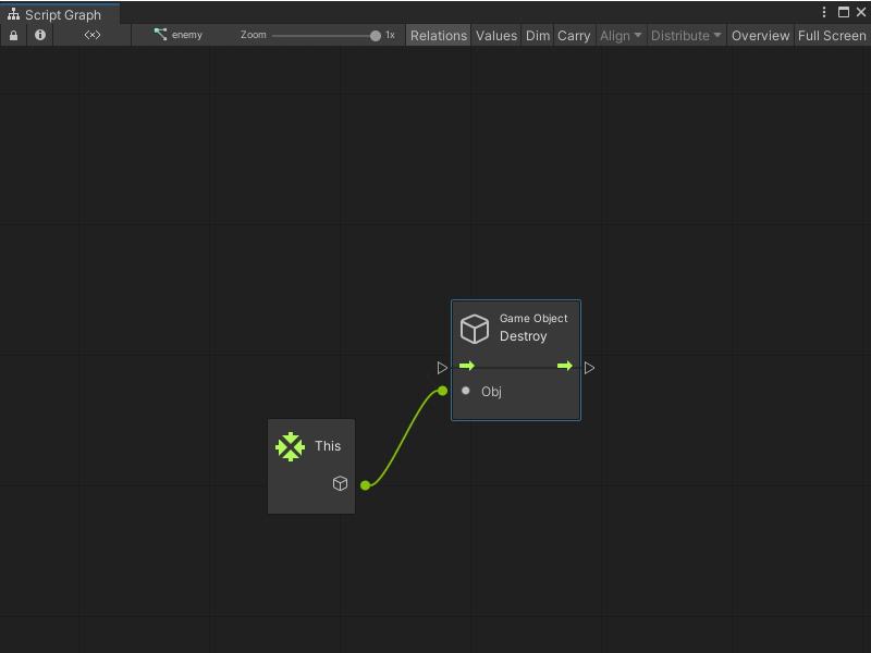 The Destory node doesn't support an inline This value, so it has to have a This node.